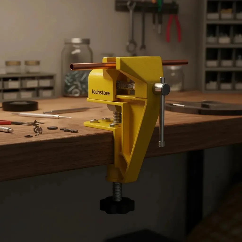 Torno Morsa Fixo Profissional 50mm Joalheiro Artesanato Offi Amarelo