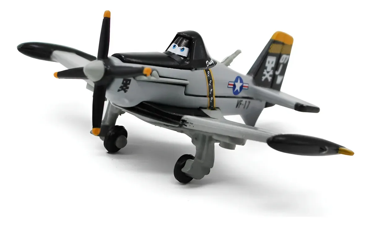 Aviões No.7 Dusty Crophopper 1:55 Aviões Fundidos Sob Pressã Cor Navy Dusty Planes