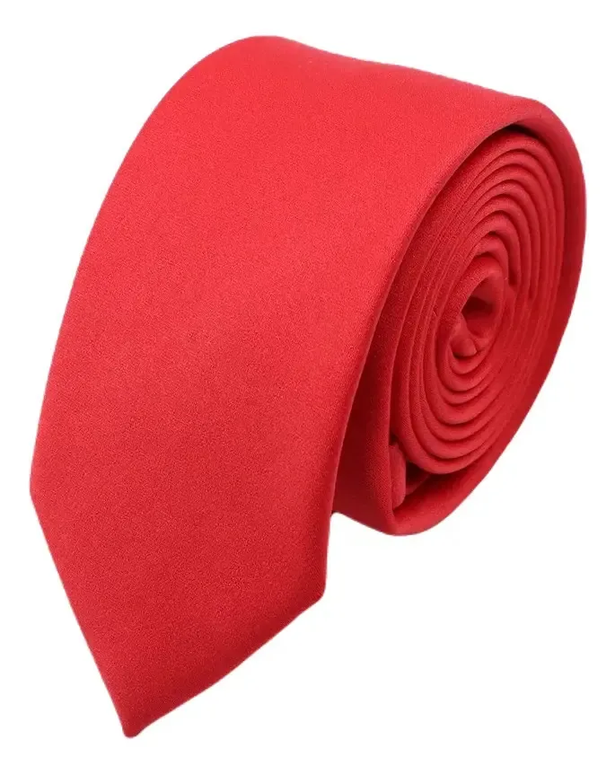 Gravata Grin Accs CI-00 tipo gravata slim lisa cor vermelho