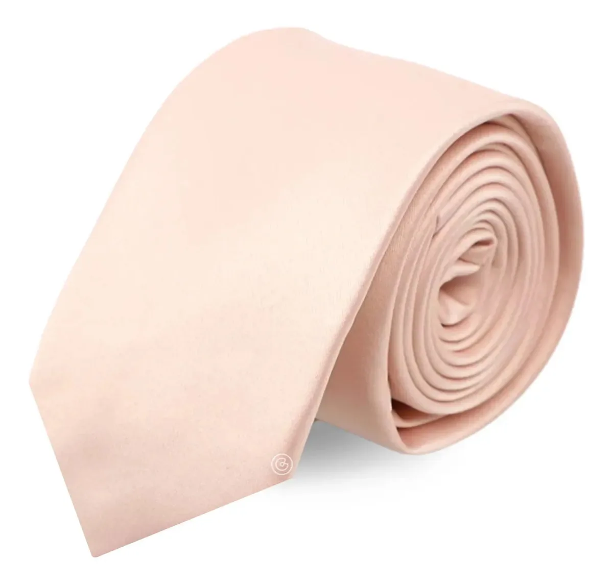 Gravata Grin Accs CI-00 tipo gravata slim lisa cor rosa perla