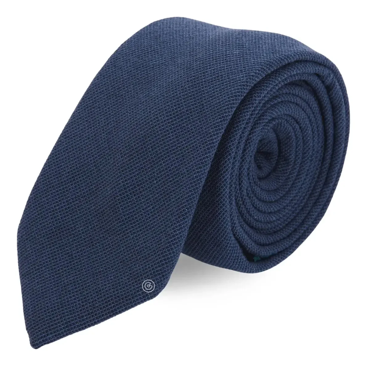 Gravata Grin Accs CC-00 tipo gravata slim liso cor azul-marinho