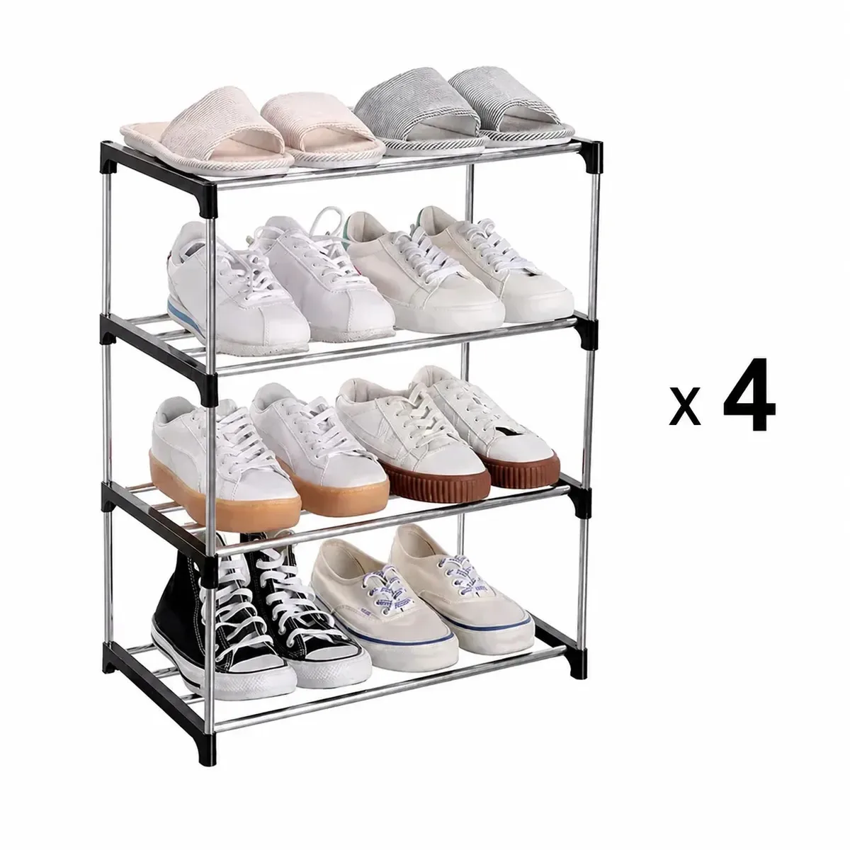 Organizador de sapatos Sapateira Sapatos Botinero Shelves Black X4u