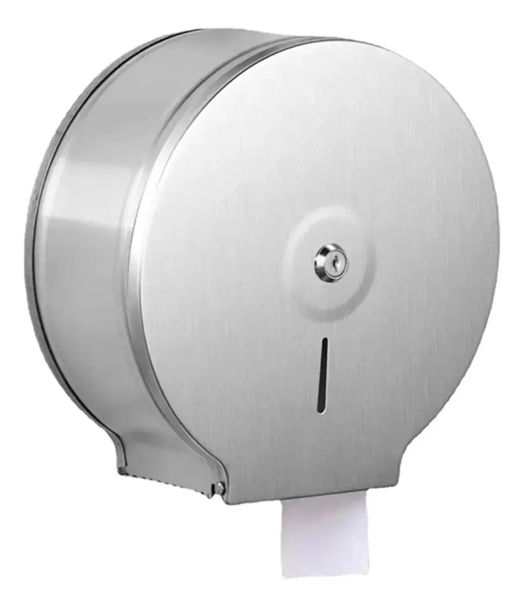 Acessórios de banheiro, rolo dispensador de papel inoxidável/suporte de papel de banheiro, suporte de papel higiênico de aço inoxidável para rolo de 300 m, acessórios de banheiro - fechadura e chave