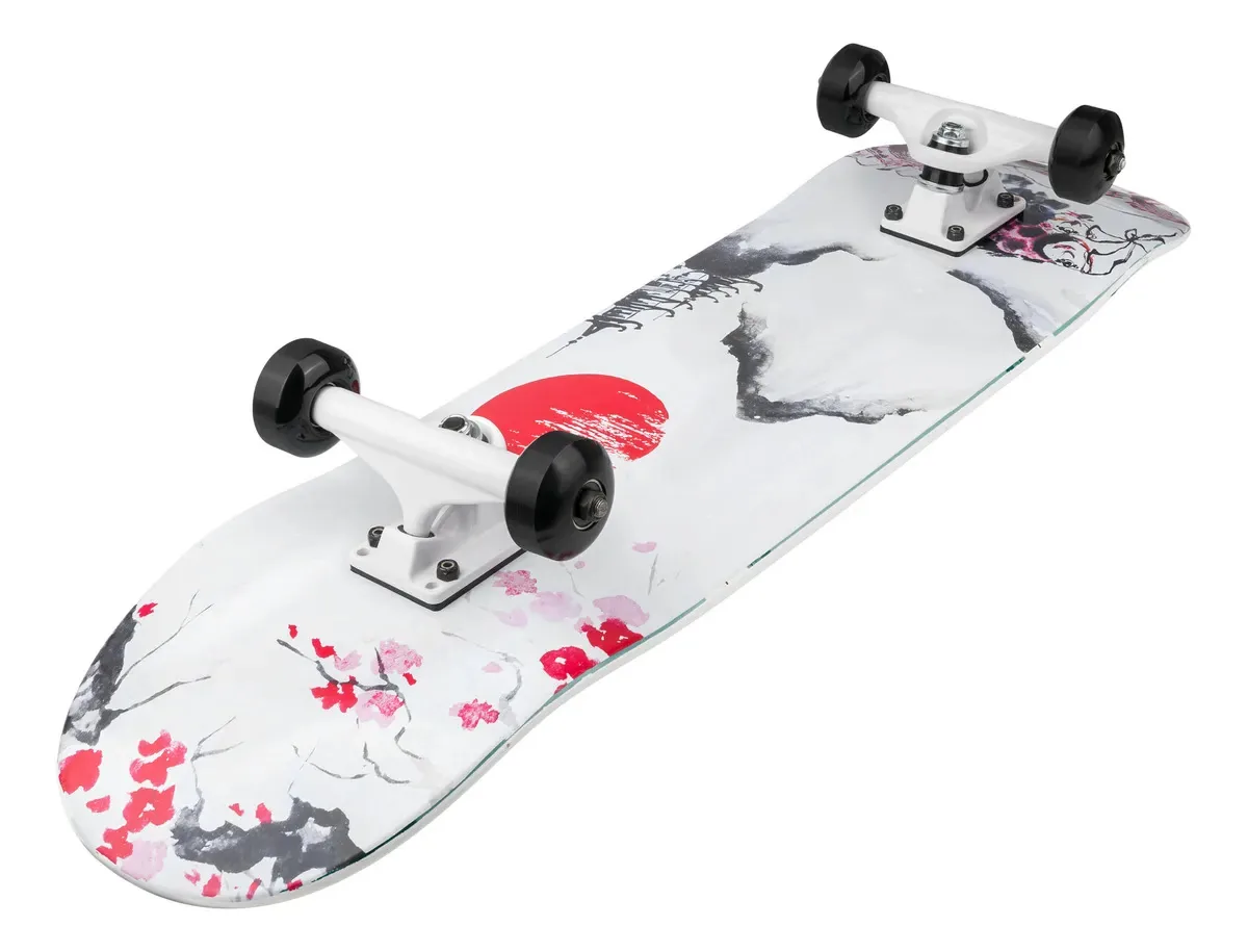 Skate Musa Sakura (caminhão branco) Preto Vermelho