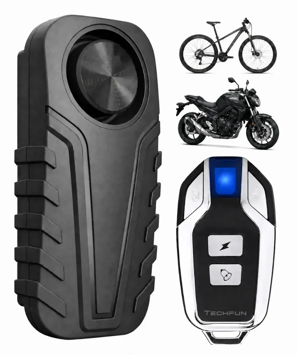 Alarme anti-roubo, vibração sonora, motocicleta, bicicleta, controle remoto automático, impermeável, segurança do veículo Ip55