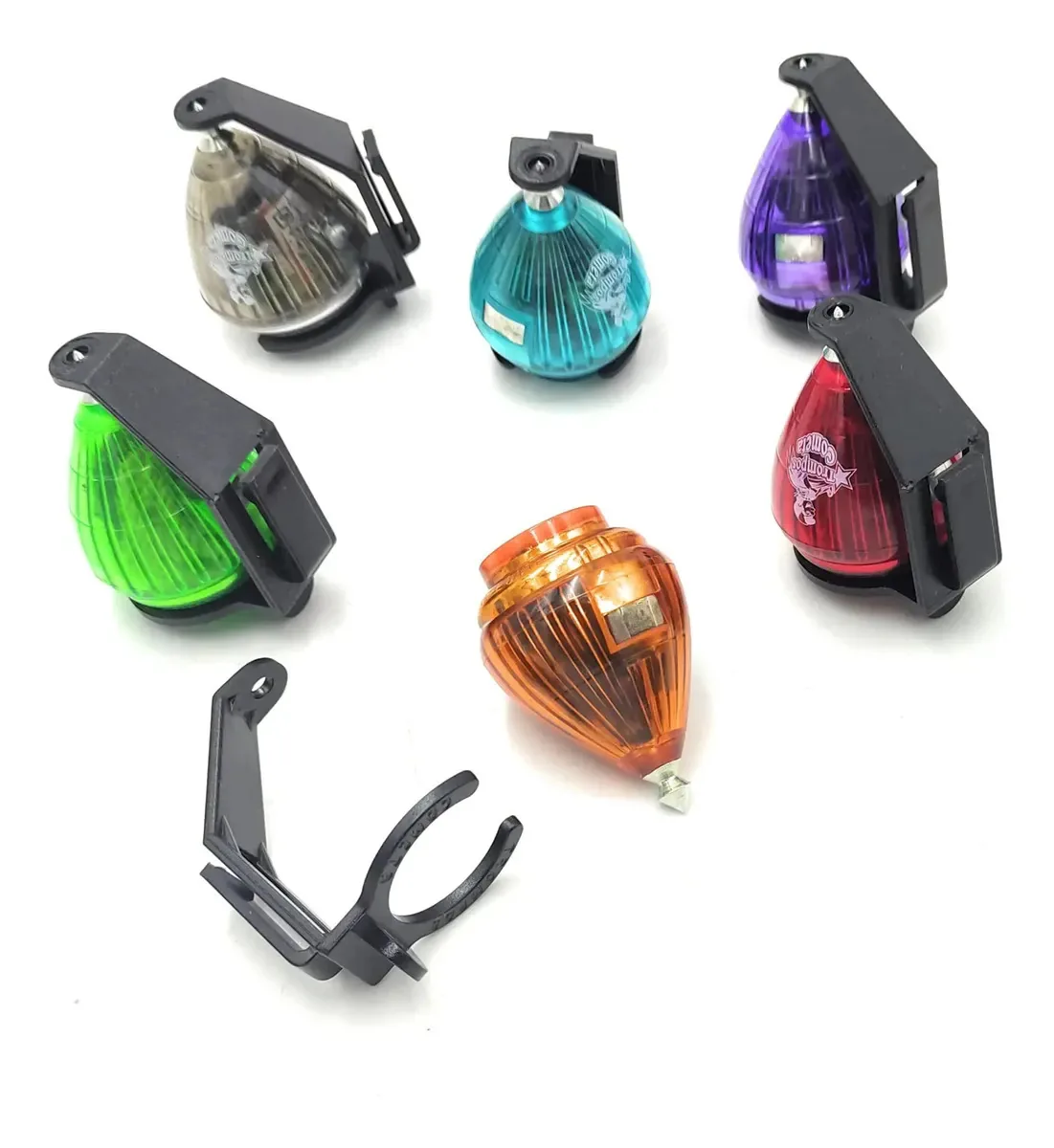 Topo de Cometa [verde, turquesa, violeta, vermelho, laranja]