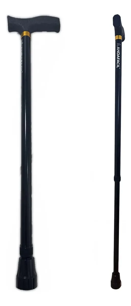 Bastão telescópico portátil Andacil® para idosos, preto