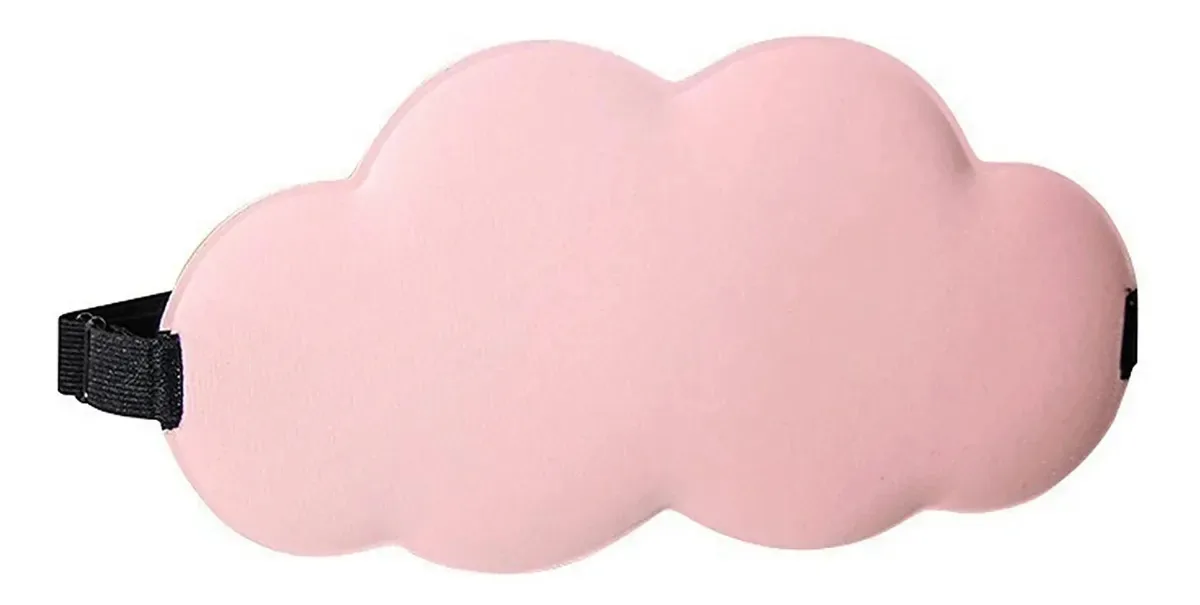 Máscara de dormir 6d com design de nuvem tridimensional rosa