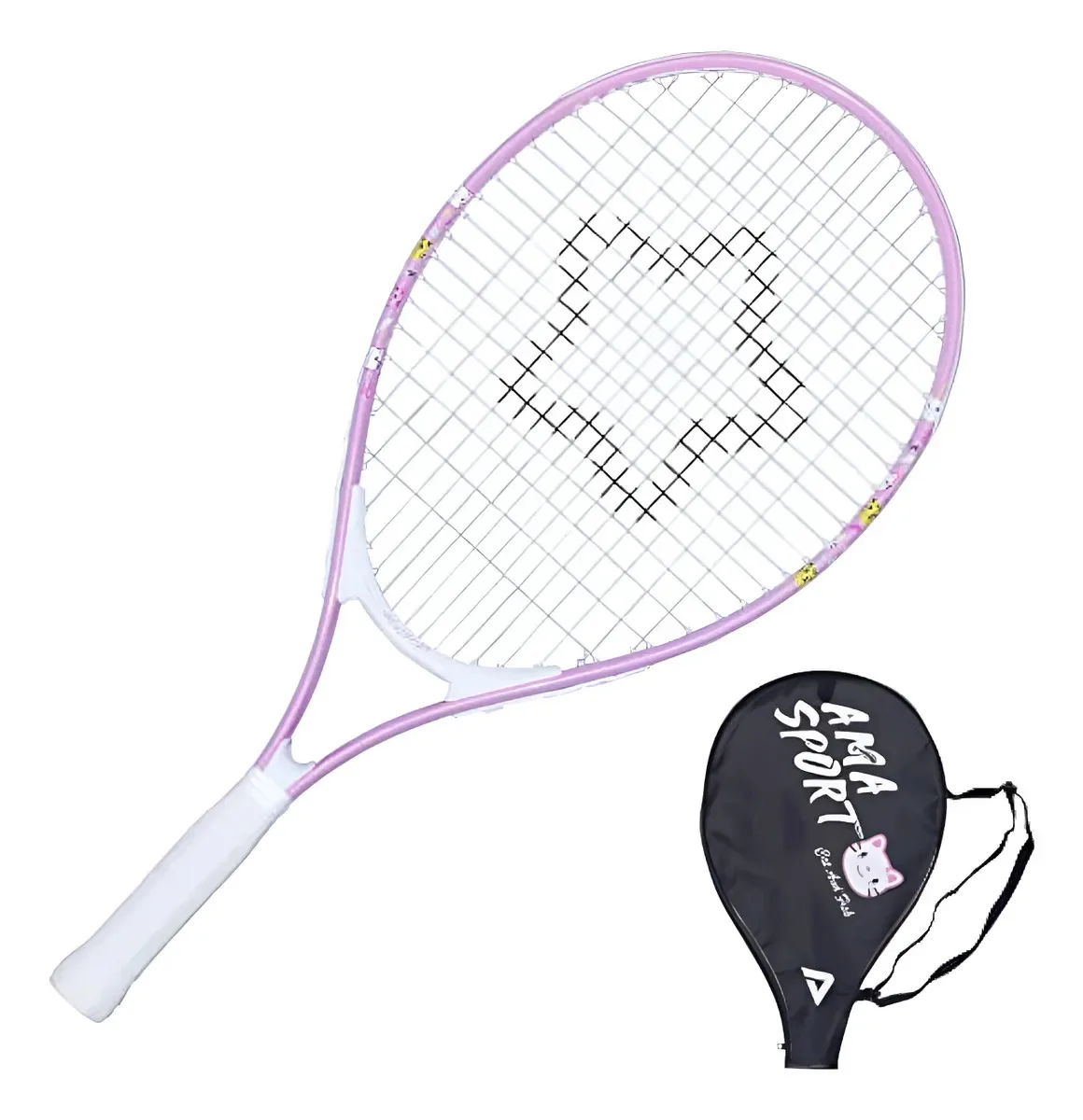 Raquete de tênis para crianças pequenas, kit rosa