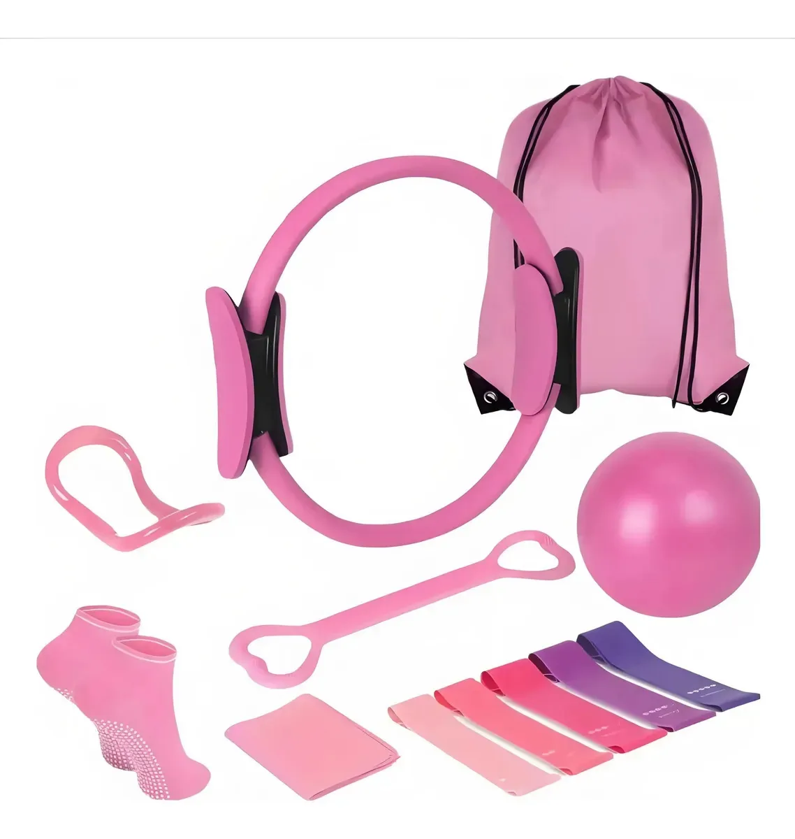 Equipamento de banda de tensão de ioga para pilates Set D Bands