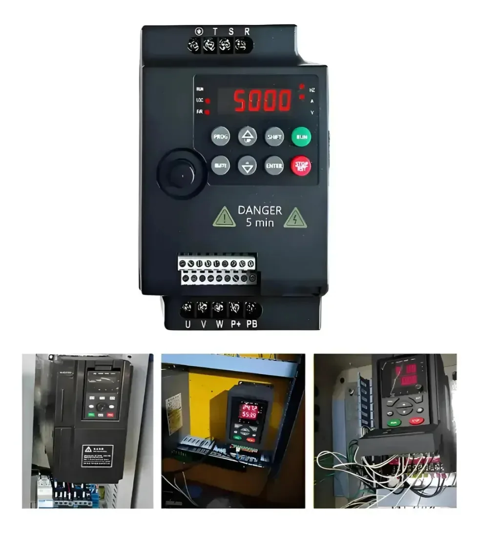 Inversor de frequência variável 2,2 Kw 3 Hp monofásico a trifásico Vf