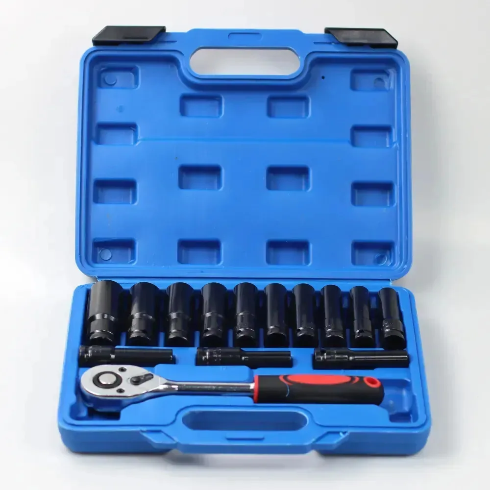 Conjunto de soquetes adaptadores Atrucker de 14 peças, chaves de 1/2 soquete