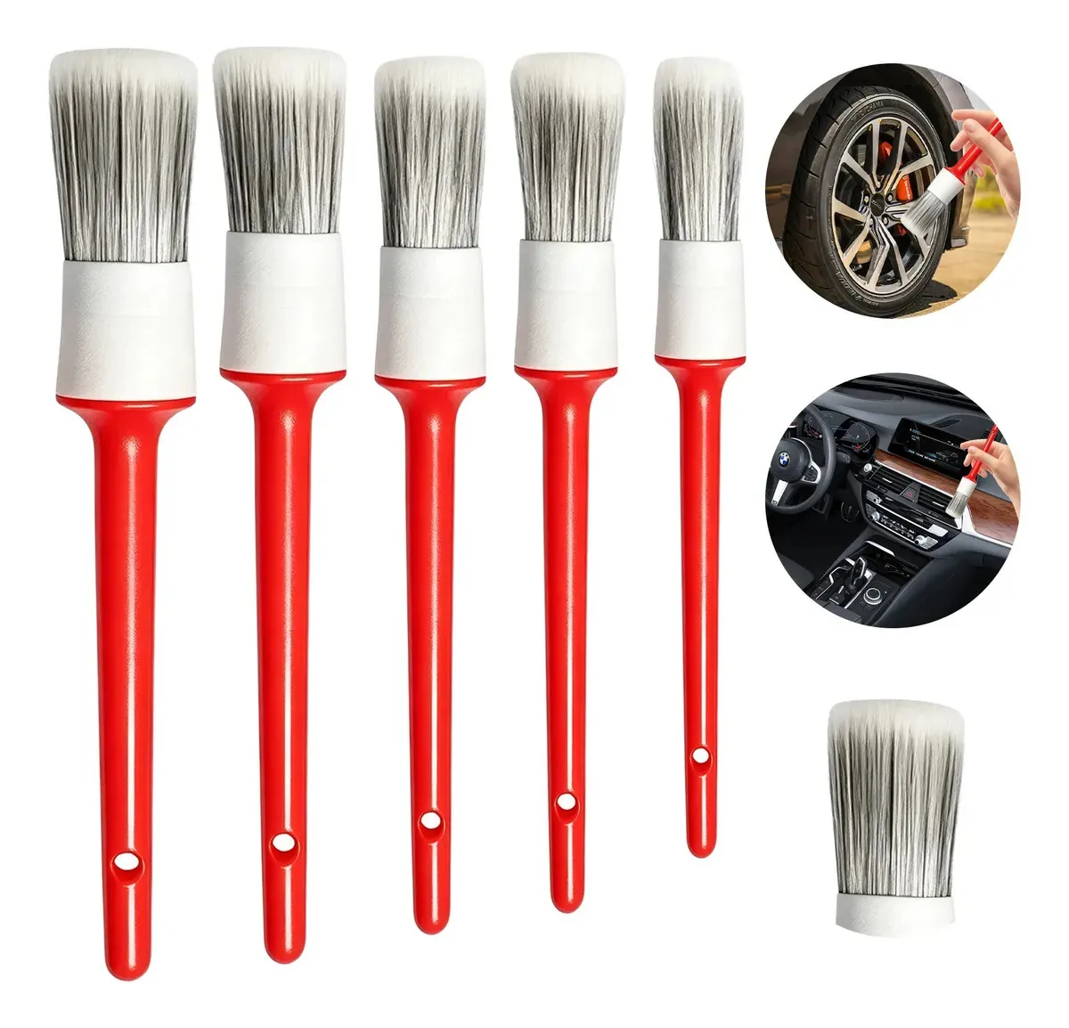 Kit 5 Peças Limpeza Automotivo, Kit Limpeza Para Carro