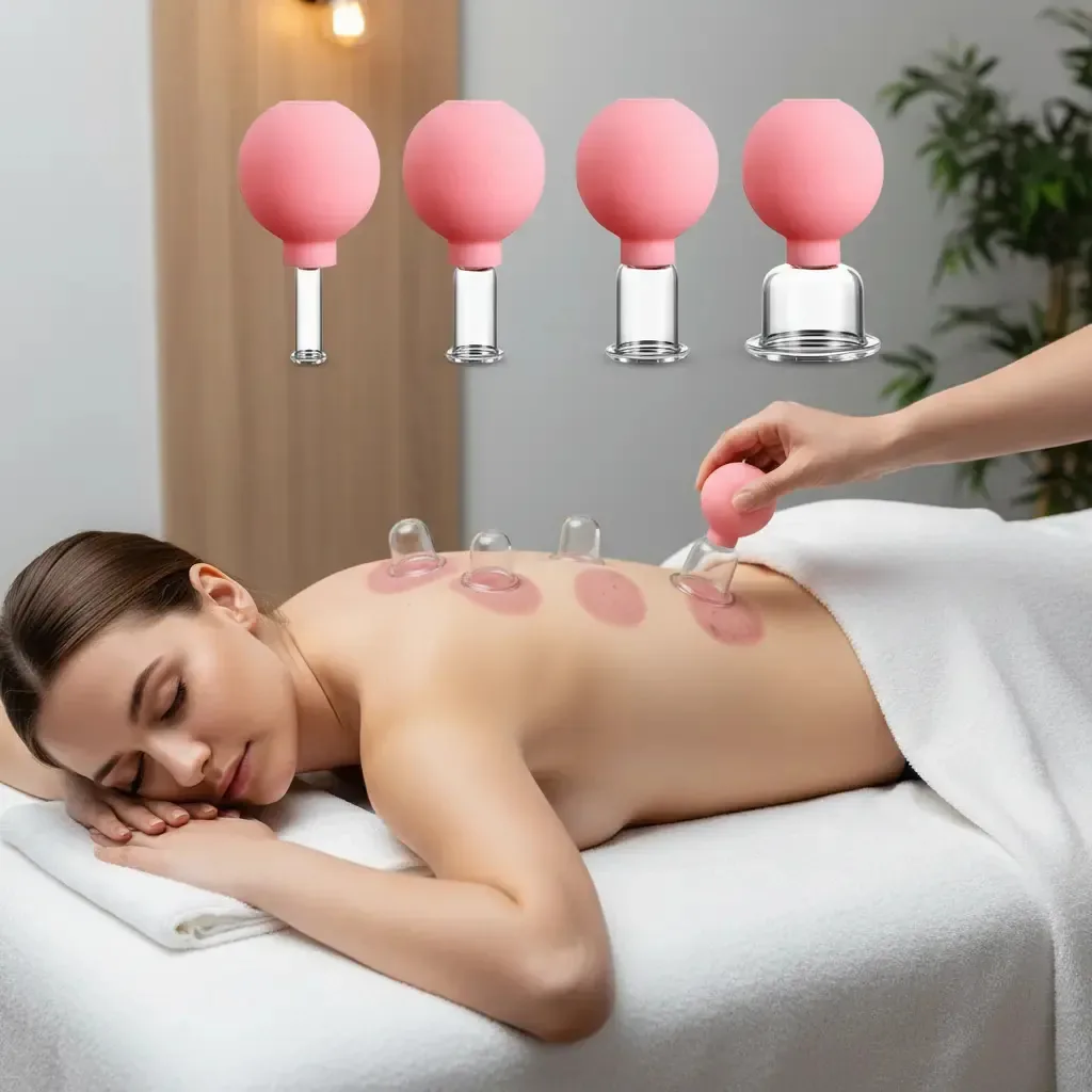 Conjunto anticelulite para ventosas de massagem corporal e facial