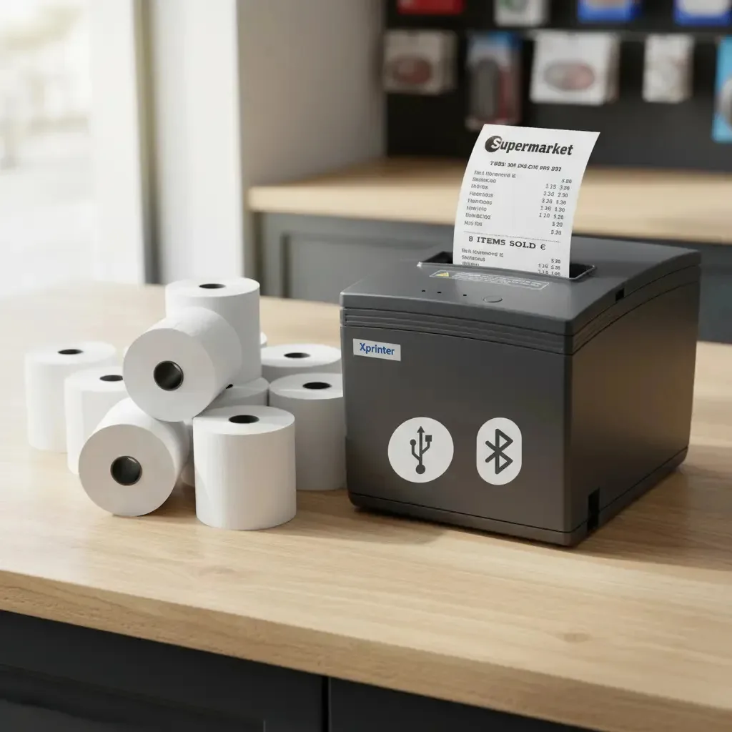 Porta-bilhetes térmico Xprinter XP-E260L 80mm - preto