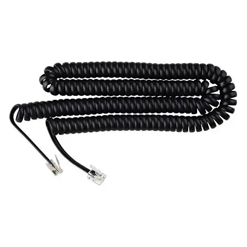 Telefones Isoho, sem emaranhamento, cabo de telefone fixo encaracolado, cabo fixo fácil de usar e cabos telefônicos de excelente qualidade de som para Home U