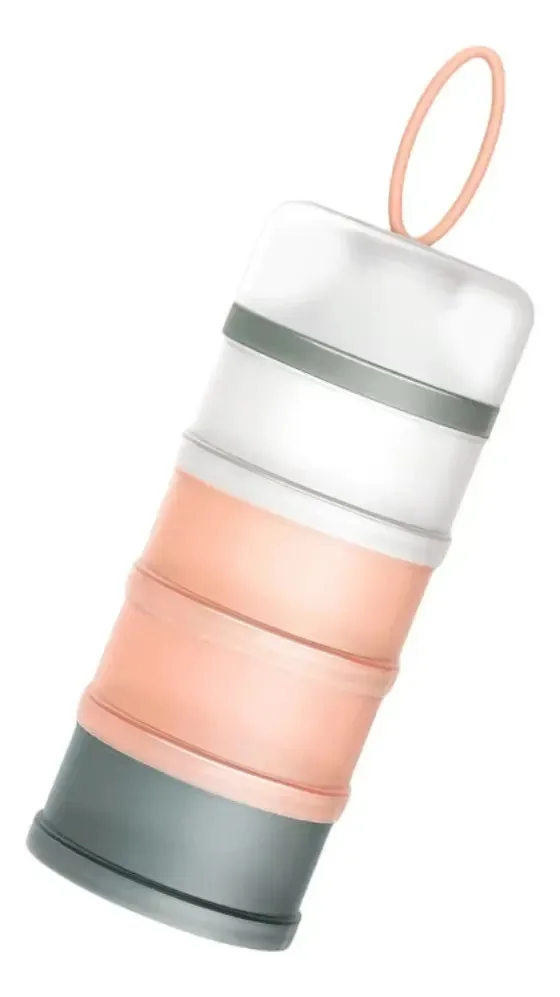 Recipiente de comida para bebês Nursimom, dispensador rosa empilhável