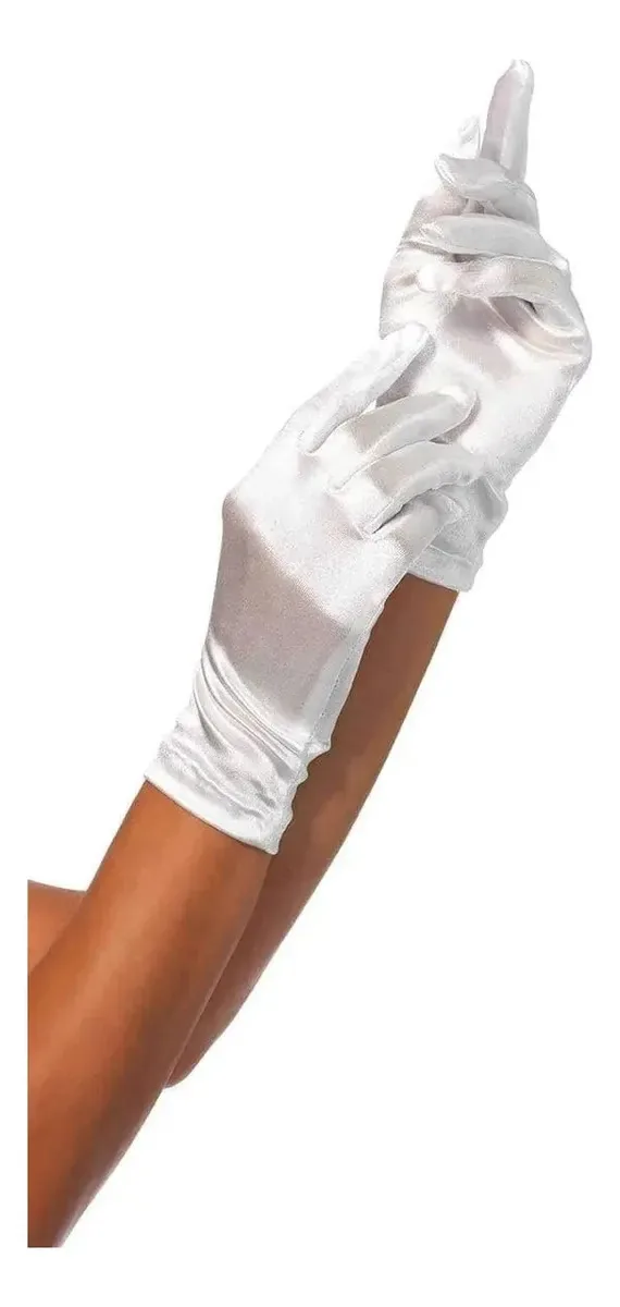 Luvas curtas, cores, cor: branco