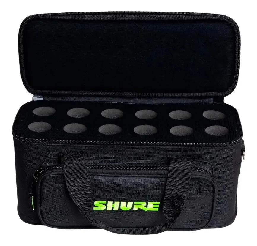 Estojo Shure SH-MicBag12 para 12 microfones preto