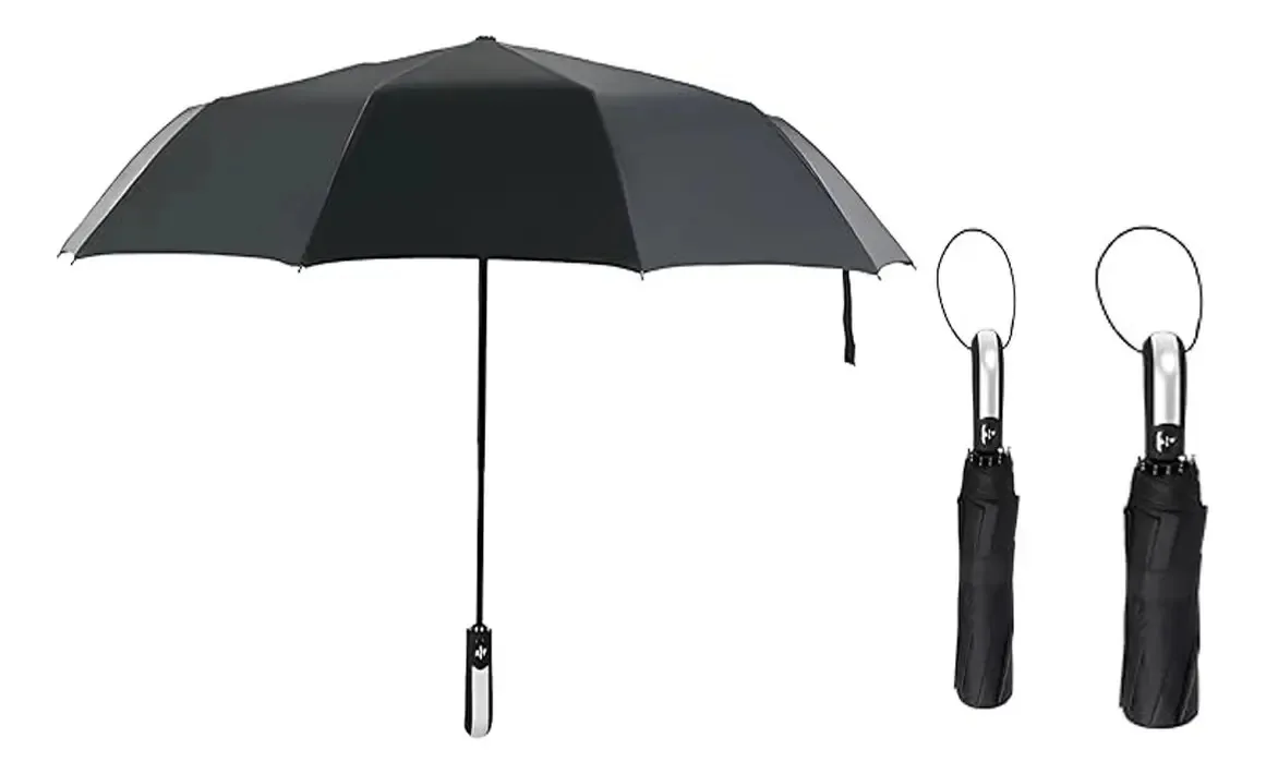 Guarda-sol para guarda-chuvas/guarda-chuvas totalmente automáticos, 2 peças, cor preta
