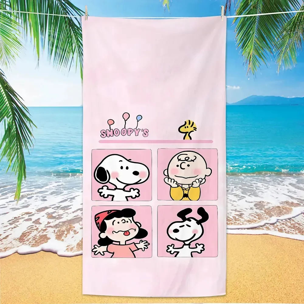 Toalha de banho de microfibra 80x160 cm Toalha de banho rosa Snoopy