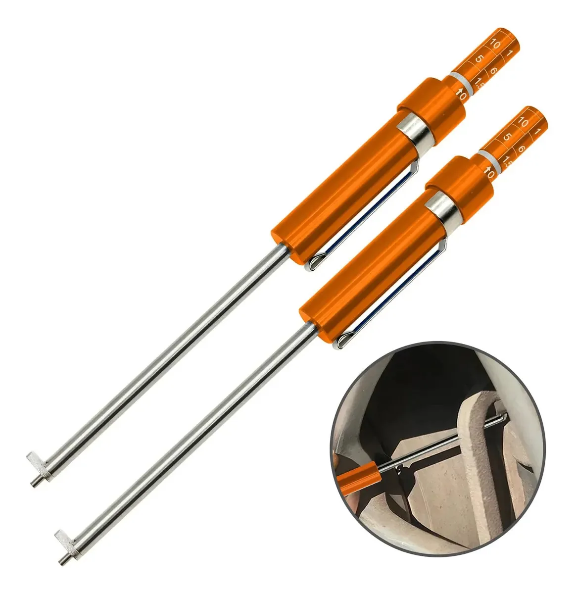 Medidor de espessura da pastilha de freio automotiva Thikpo - Precision Orange