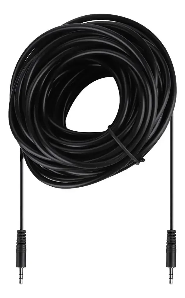 Cabo de áudio macho para macho de 3,5 mm, cabo de áudio estéreo de cobre, para computador, áudio HiFi. (10 m)