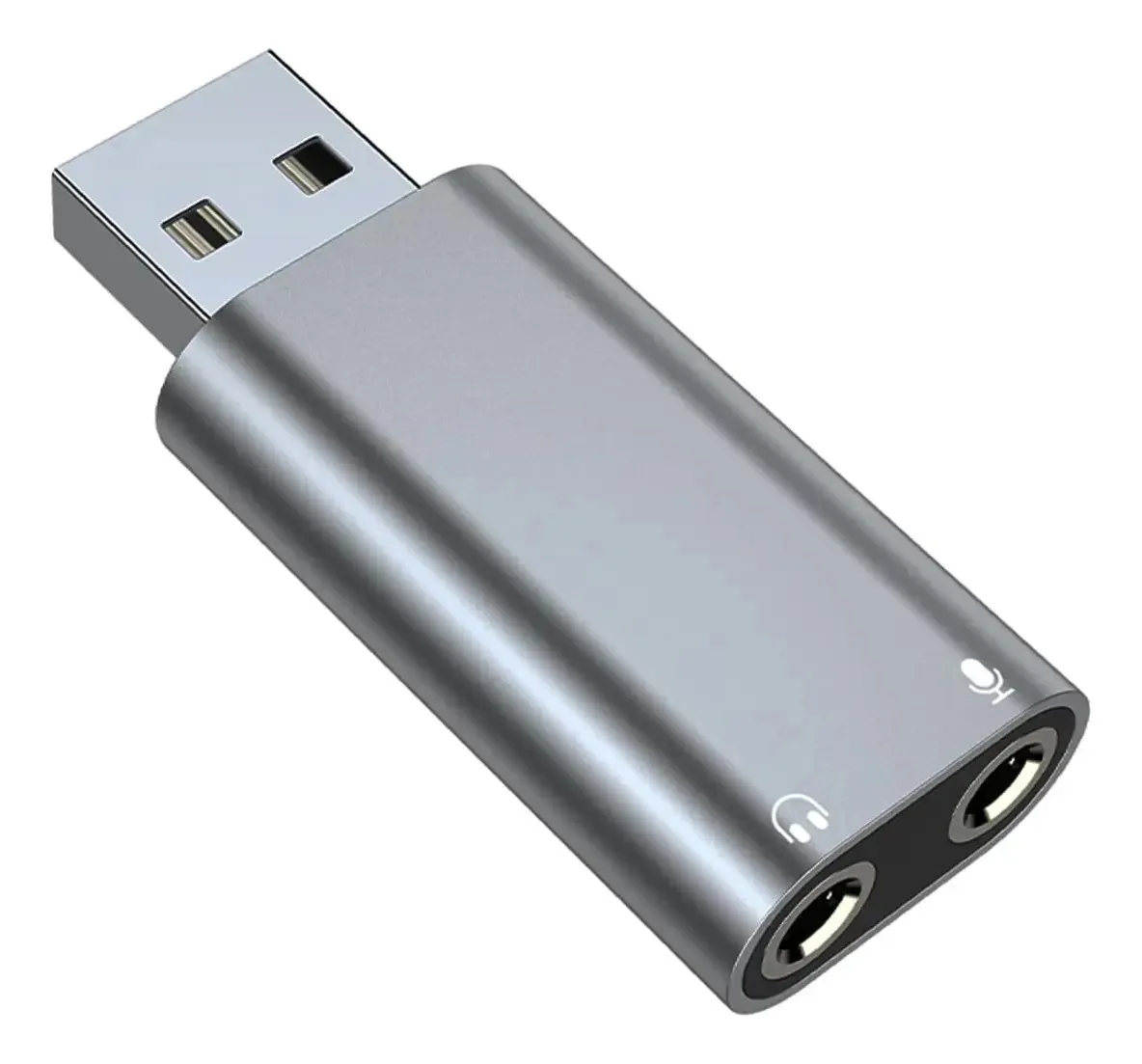Adaptador de áudio USB para conector de 3,5 mm, adaptador USB para auxiliar, placa de som estéreo externa, adaptador USB para fone de ouvido para PS4/PS5/fones de ouvido/Mac/Linux/Computador