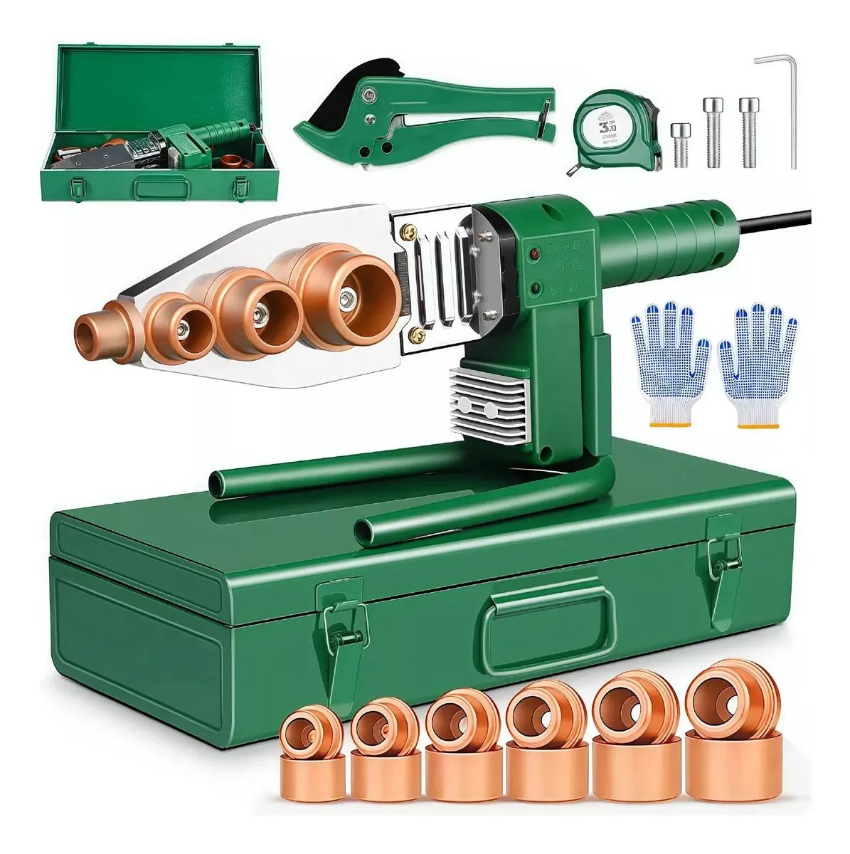 Kit de ferramentas de termofusão com 6 tesouras de dados e tubos