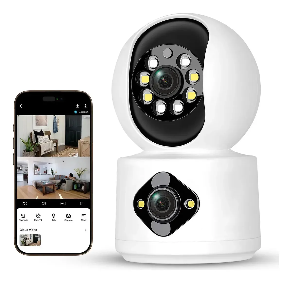 Baba Eletrônica Baby Monitor Wifi Visão Noturna Dual Audio