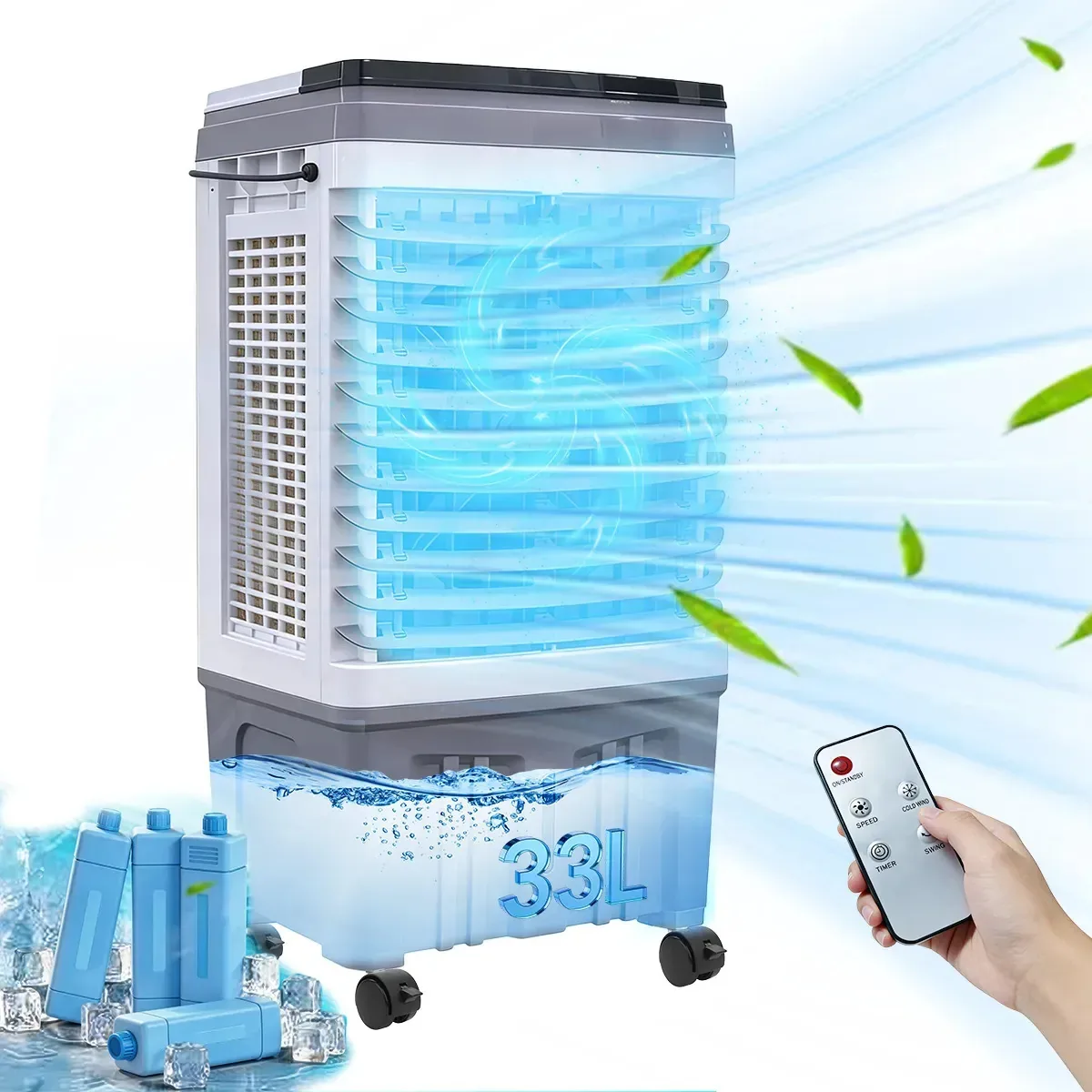 Climatizador portátil frio Iotwe Aires Acondicionados Portátil prateado