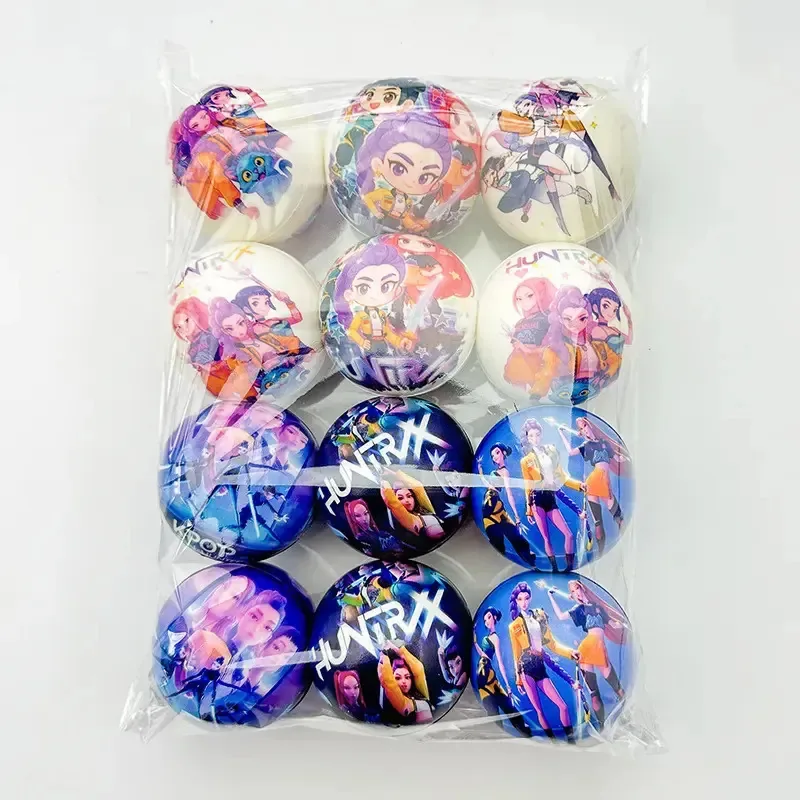 Brinquedo Squishy Kpop Demon Hunter, 12 bolas macias e relaxantes
