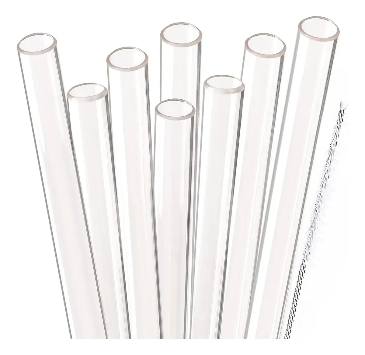 Canudos Shake reutilizáveis de 9" Dakoufish pretos