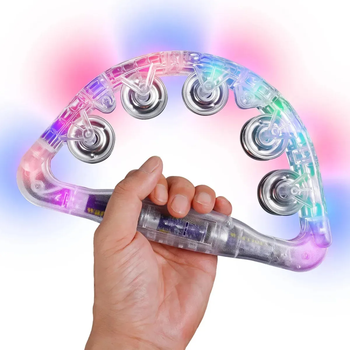 Pandeiros com luz LED, pandeiro musical intermitente, Ins