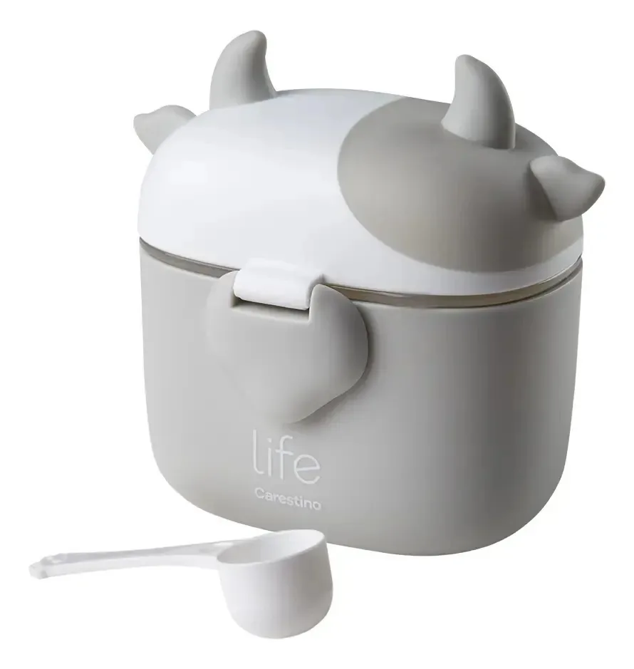 Dispensador de leite Carestino Formula 250 gramas cinza e branco