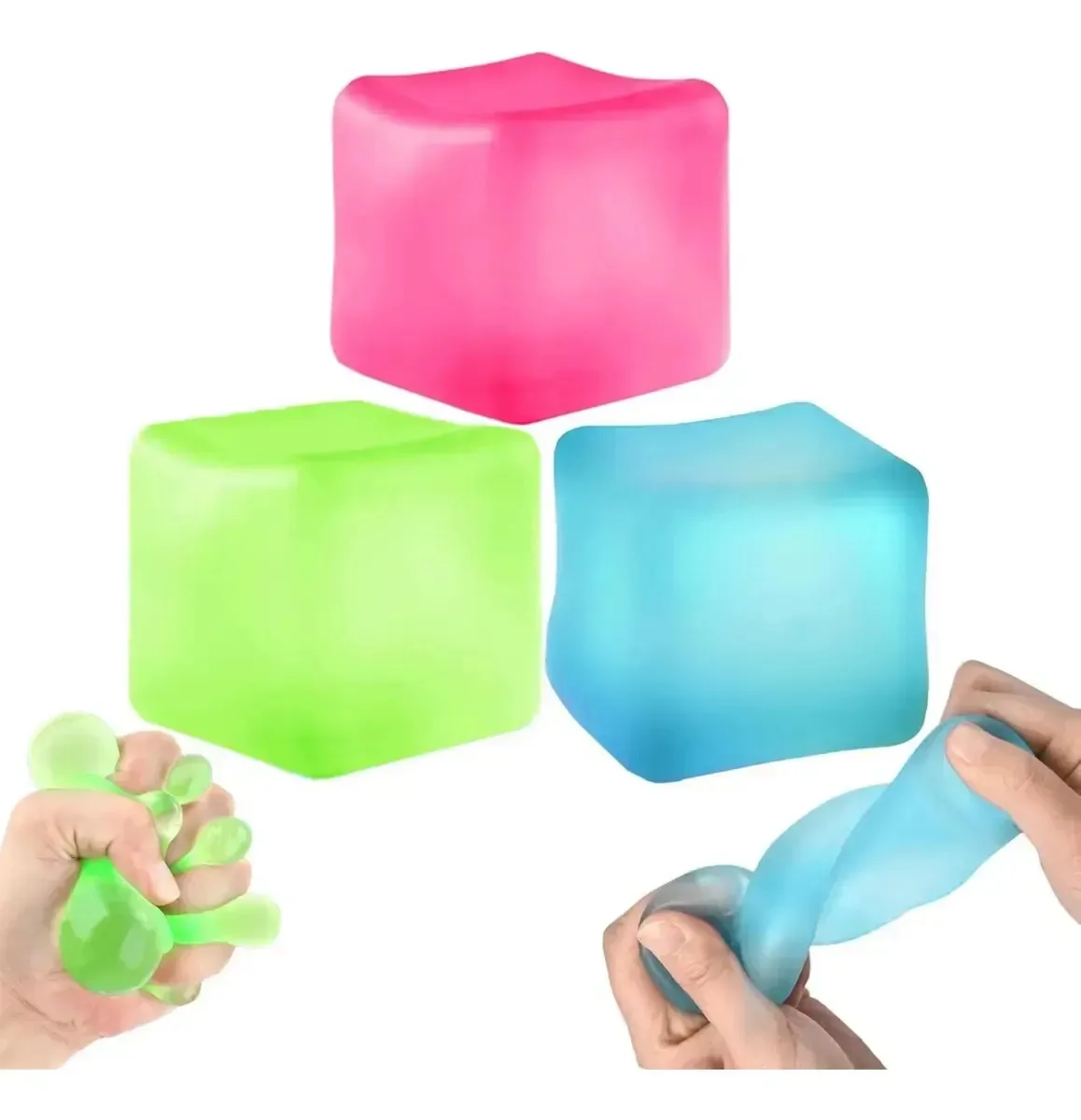 YOUMISHOP 3 Fidget AntiStress Cubes, Squishy, brinquedo para ansiedade para adultos