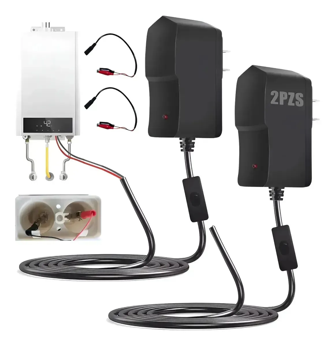 Eliminador de caldeiras Youmishop, 2 peças, Paso (substitui as 2 baterias)