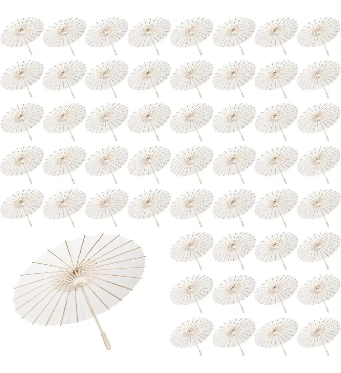 60 guarda-chuvas brancos chineses para decoração de festas de casamento H G Q