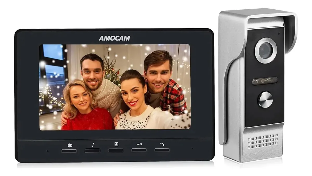 Sistema de intercomunicação de vídeo com monitor colorido e visão