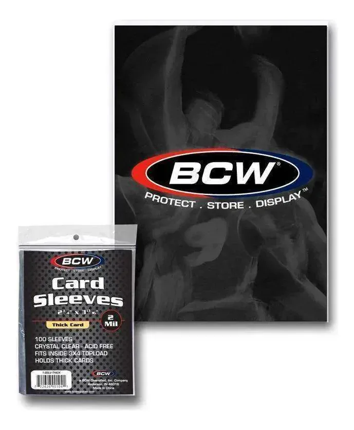 100 protetores de cartões transparentes Pokémon Magic One Piece Tcg Bcw