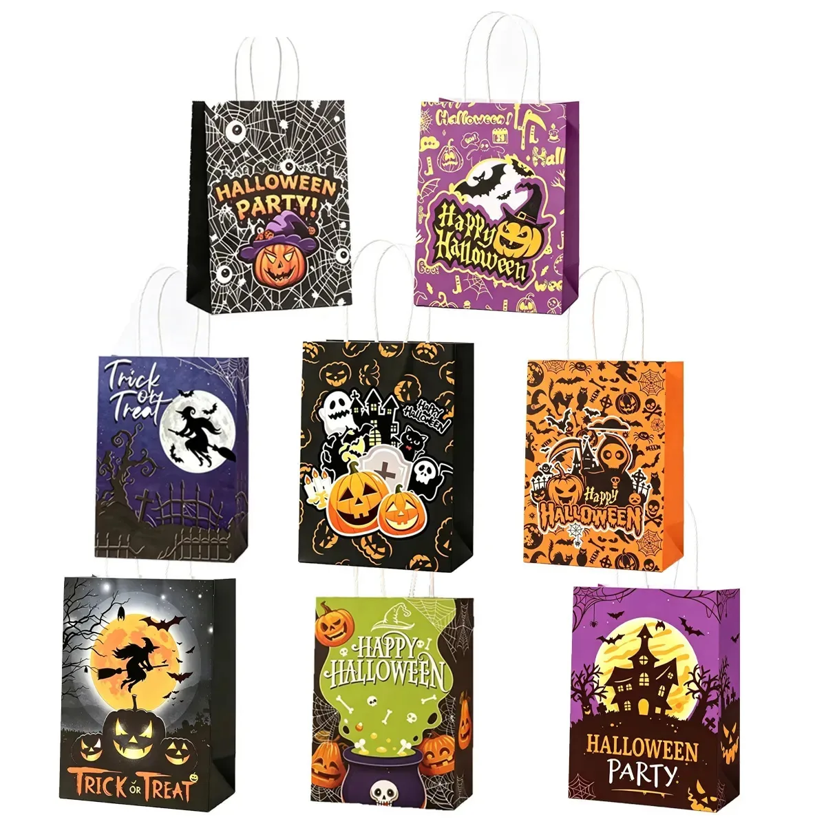 32 bolsas para doces, decoração de festa e presentes de Halloween