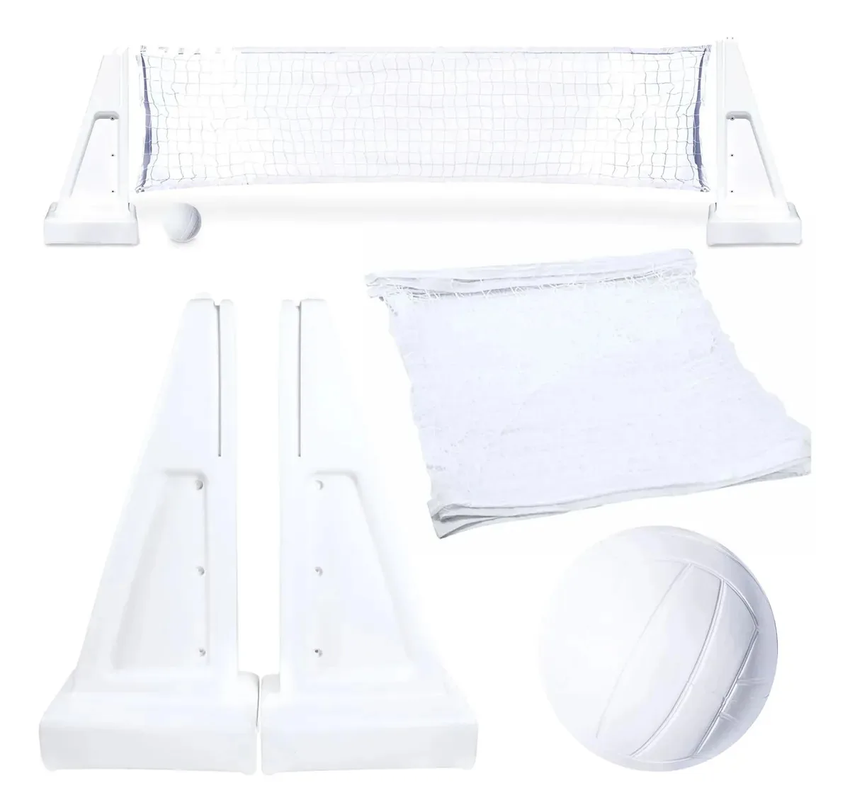 Conjunto de rede de voleibol de piscina com bola de 10,4 m