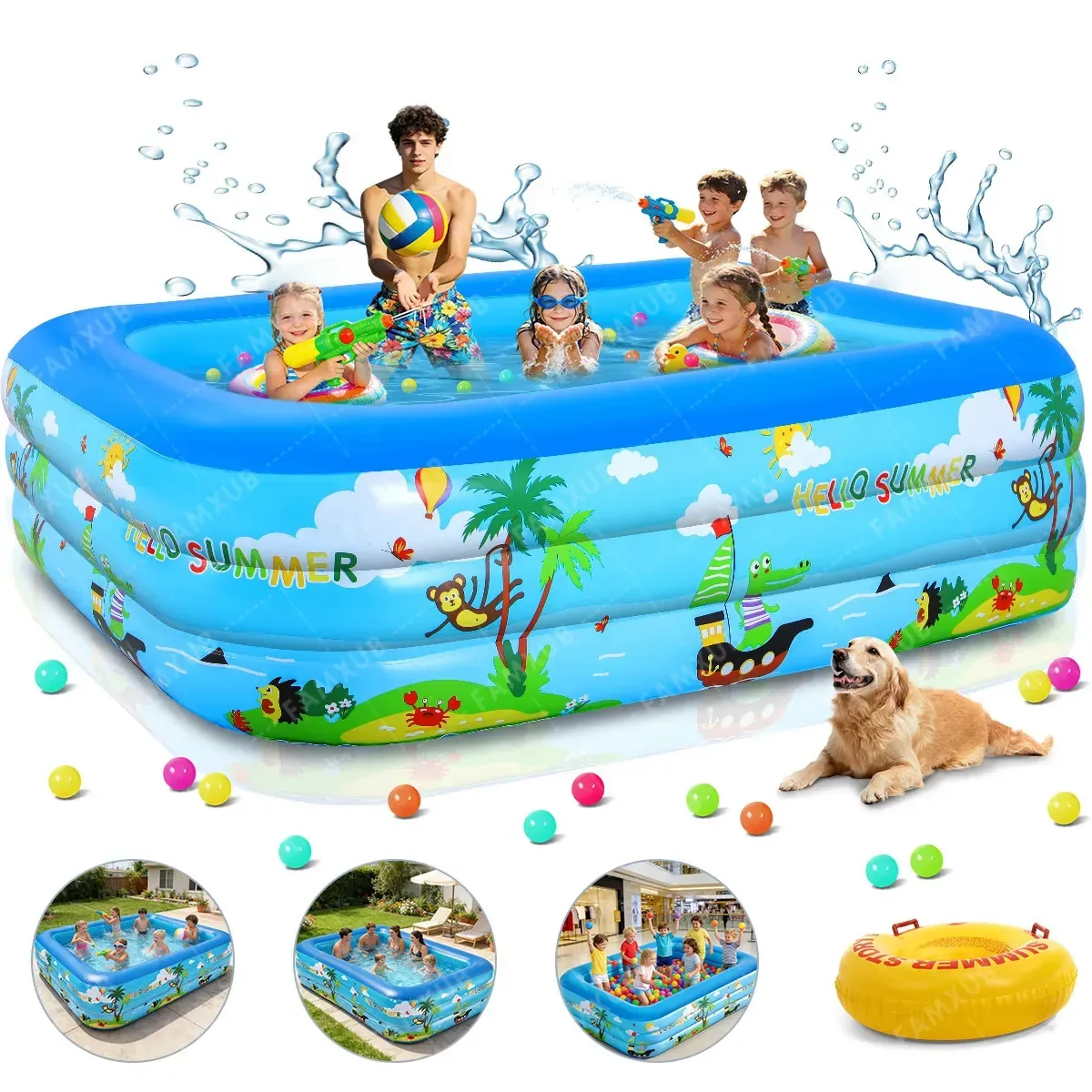 Infláveis para piscinas e jogos de 1,8 m
