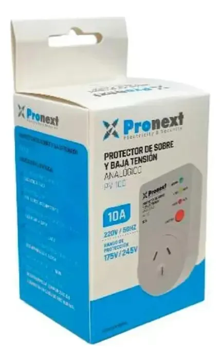 Protetor analógico de baixa e alta tensão Pronext Pv100 branco