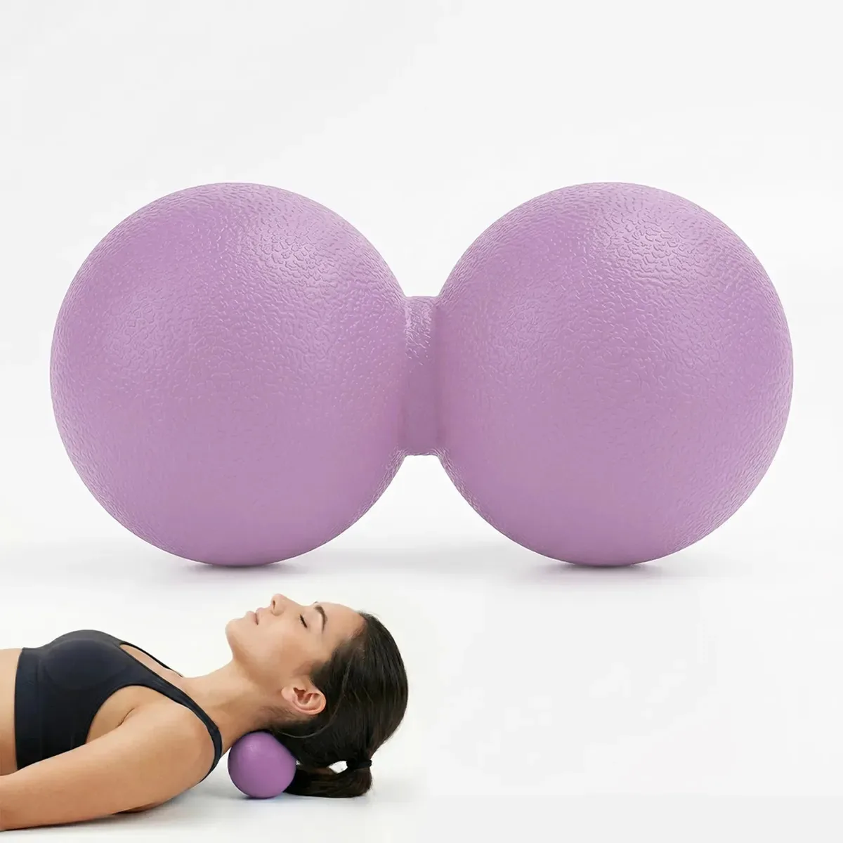 Bola de estimulação de massagem massiva de Pilates para massagem lilás