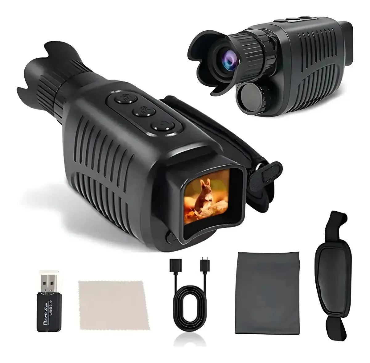 Zoom monocular de visão noturna infravermelha Day Night Hd Black
