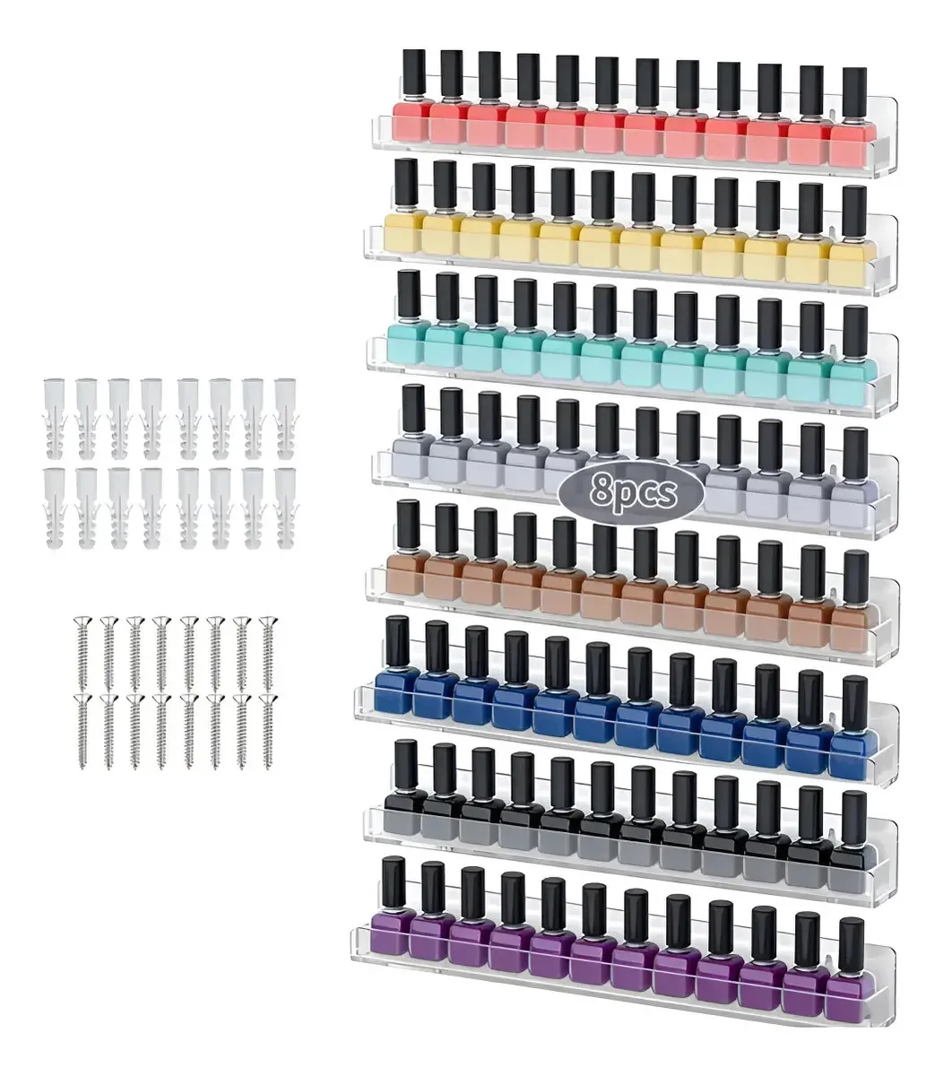8 peças de acrílico flutuantes para esmaltes de acrílico