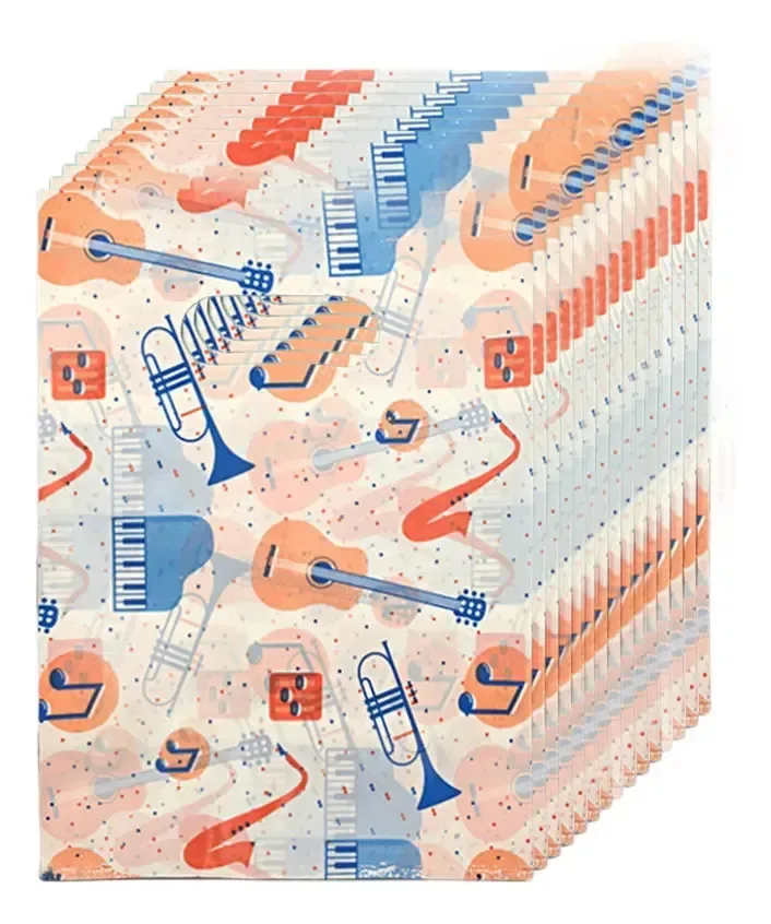 100 bolsas de boutique de roupas cosméticas de 40 x 50 cm e instrumentos musicais coloridos
