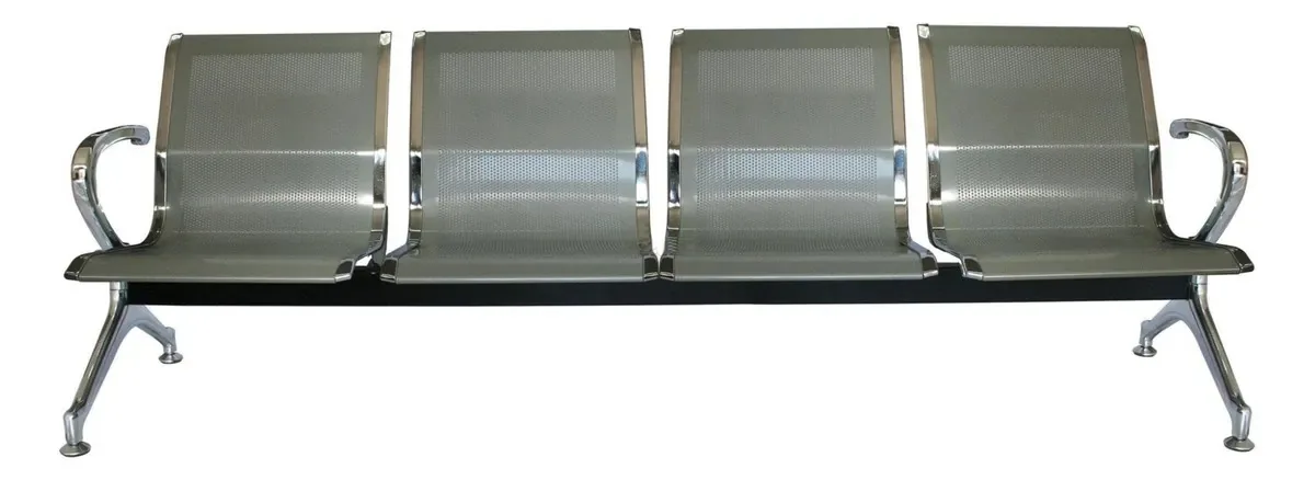 Banco tandem Offiho Ohr-2800-4PCR de 4 lugares com apoios de braços