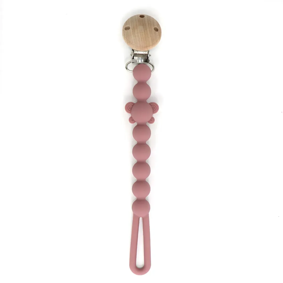 Cadeia de silicone Butterfly Baby Paci, pendurar artigos para bebês em vermelho